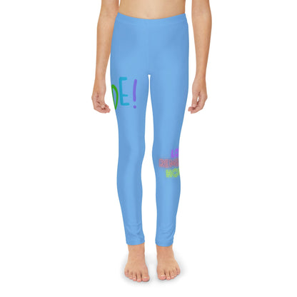 Youth Full-Length Leggings: LGBTQ Pride Lite Blue