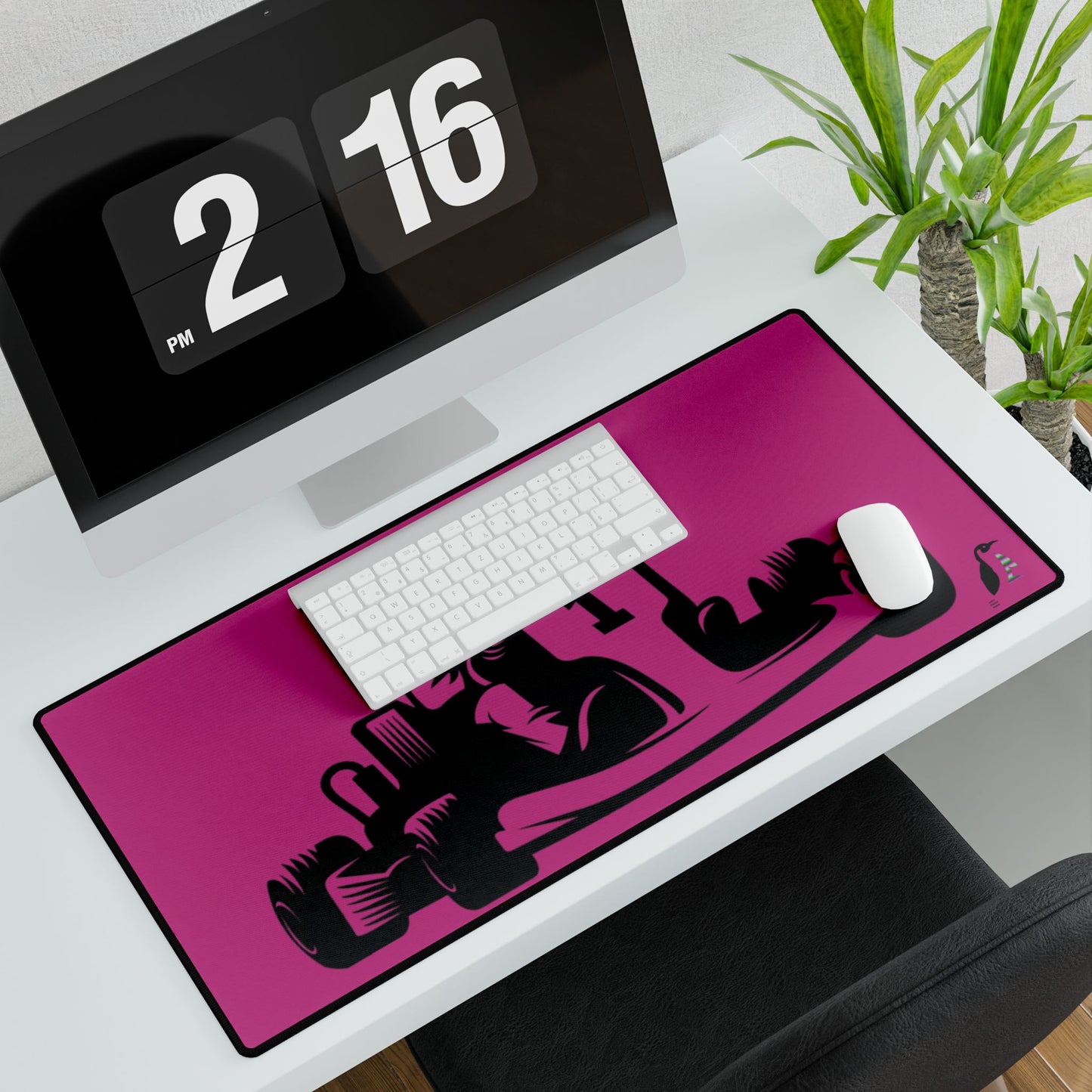 Desk Mats: Racing Pink