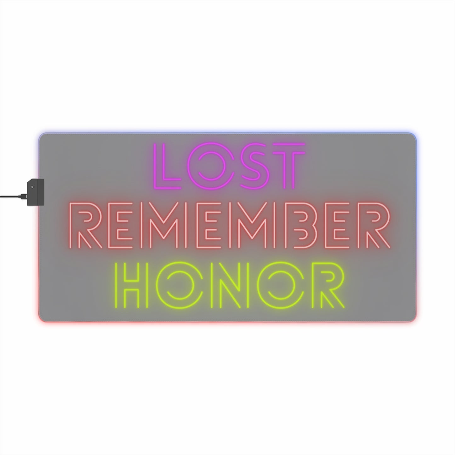 LED Gaming Mouse Pad: Lost Remember Honor Grey