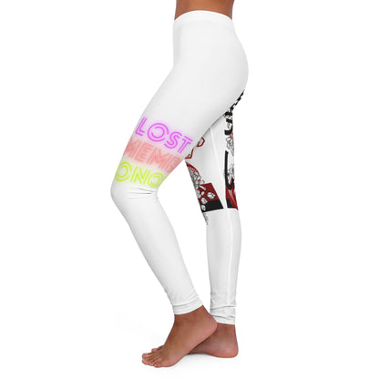 Women's Spandex Leggings: Dragons White