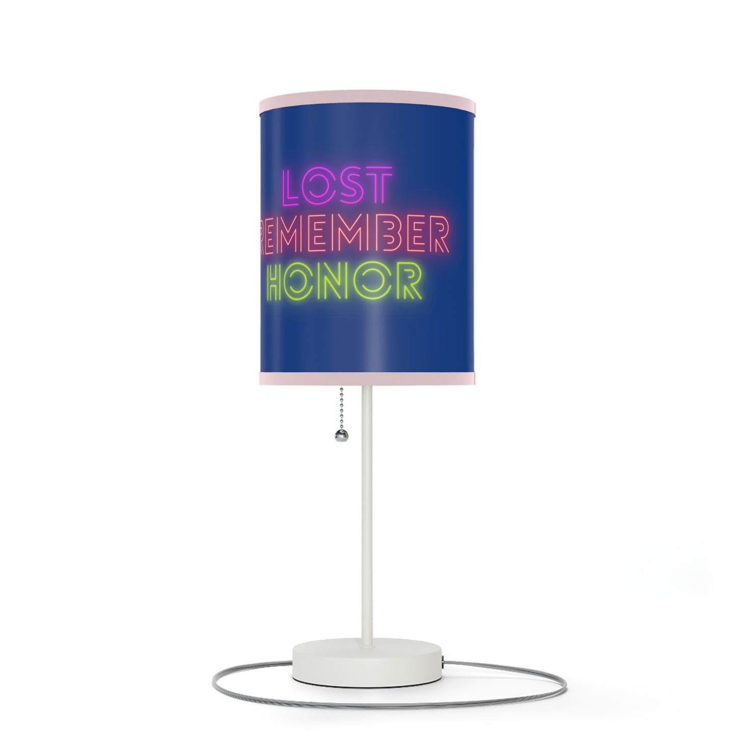 Lamp on a Stand, US|CA plug: Crazy Penguin World Logo Dark Blue