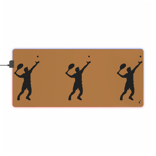 LED Gaming Mouse Pad: Tennis Lite Brown