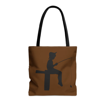 Tote Bag: Fishing Brown