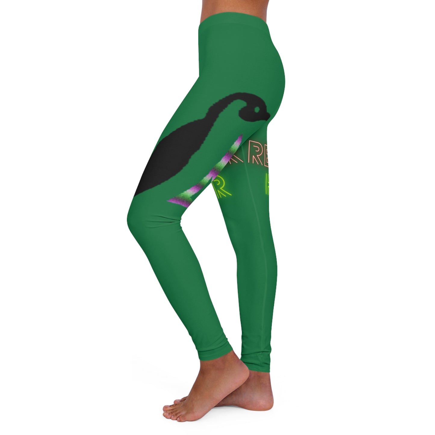 Women's Spandex Leggings: Lost Remember Honor Dark Green