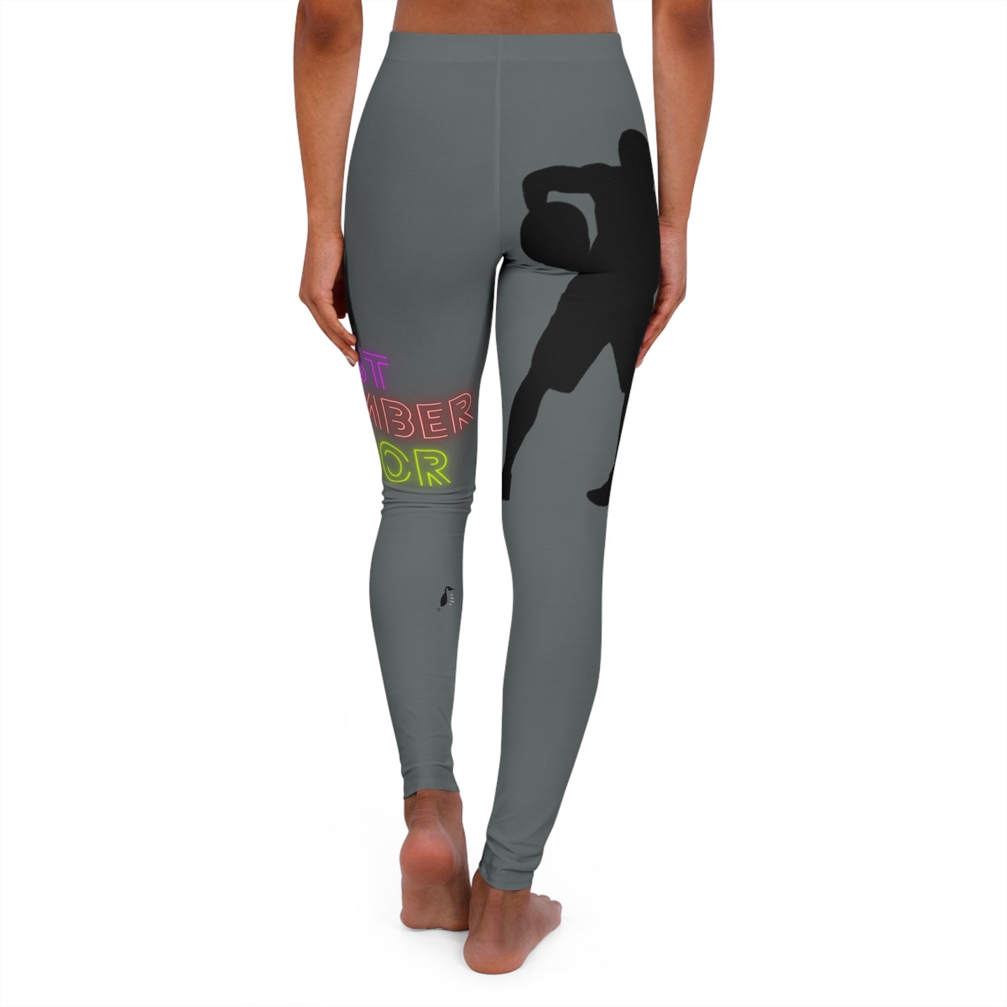 Women's Spandex Leggings: Basketball Dark Grey