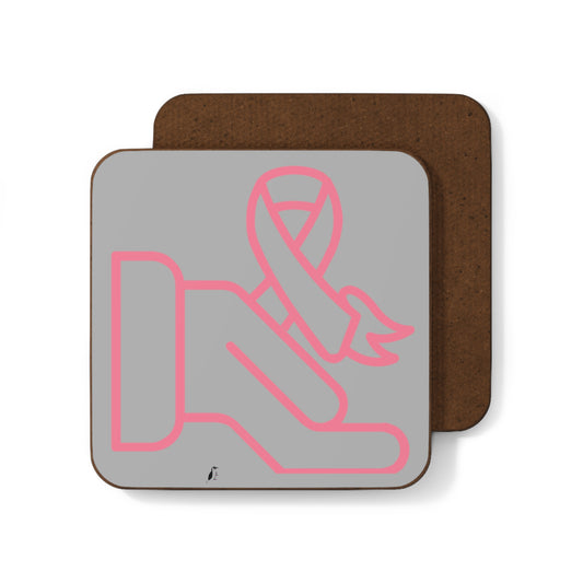 Hardboard Back Coaster: Fight Cancer Lite Grey