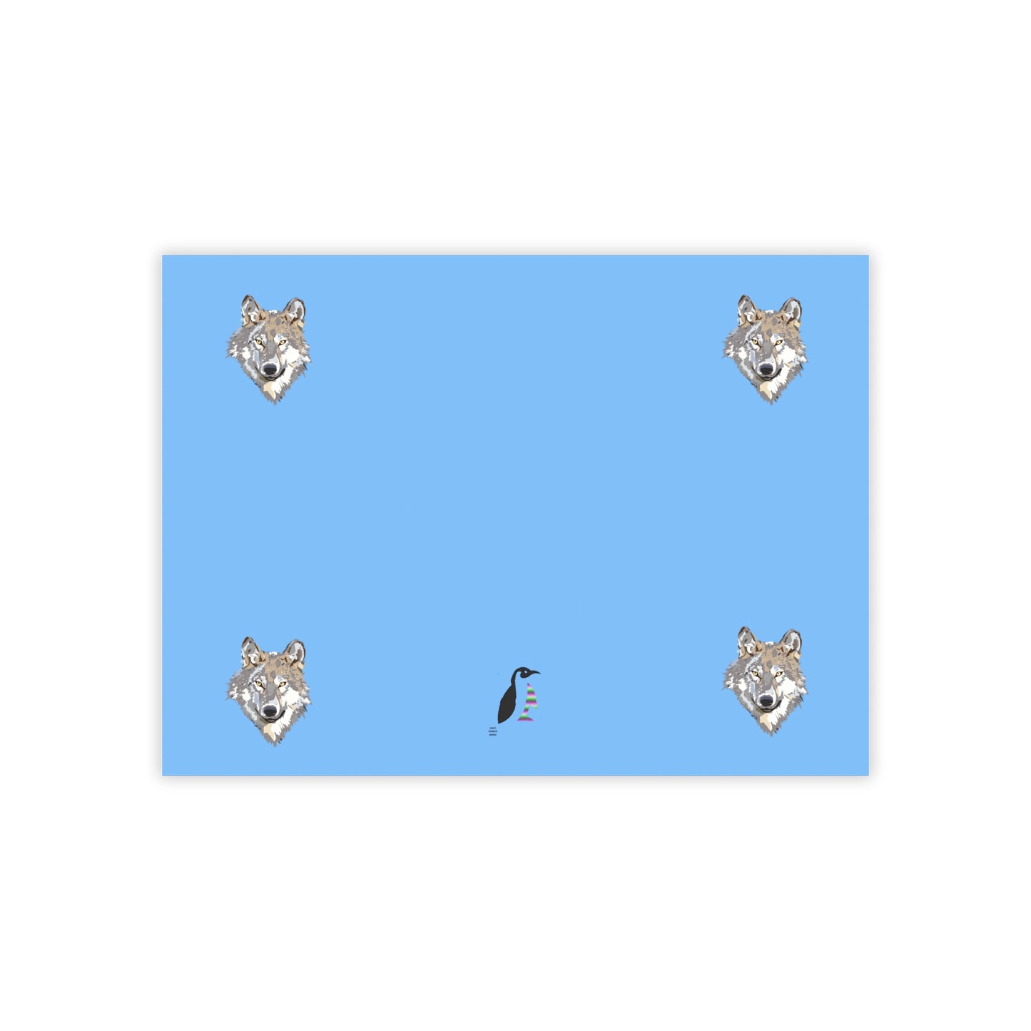 Post-it® Note Pads: Wolves Lite Blue