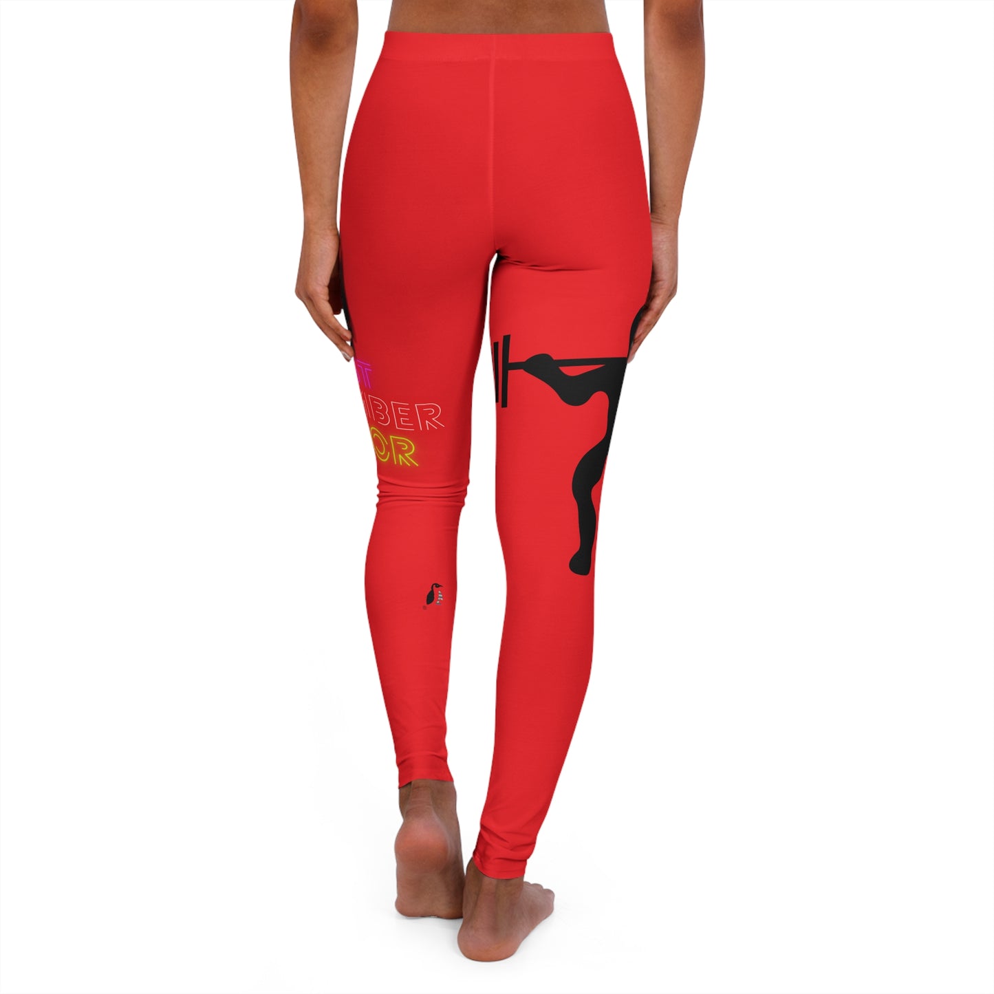 Women's Spandex Leggings: Weightlifting Red