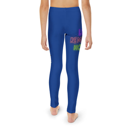 Youth Full-Length Leggings: Lost Remember Honor Dark Blue