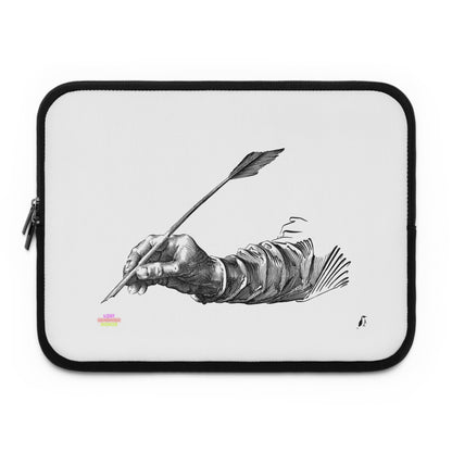 Laptop Sleeve: Writing White