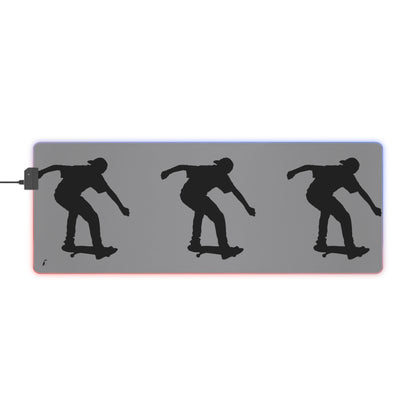 LED Gaming Mouse Pad: Skateboarding Grey