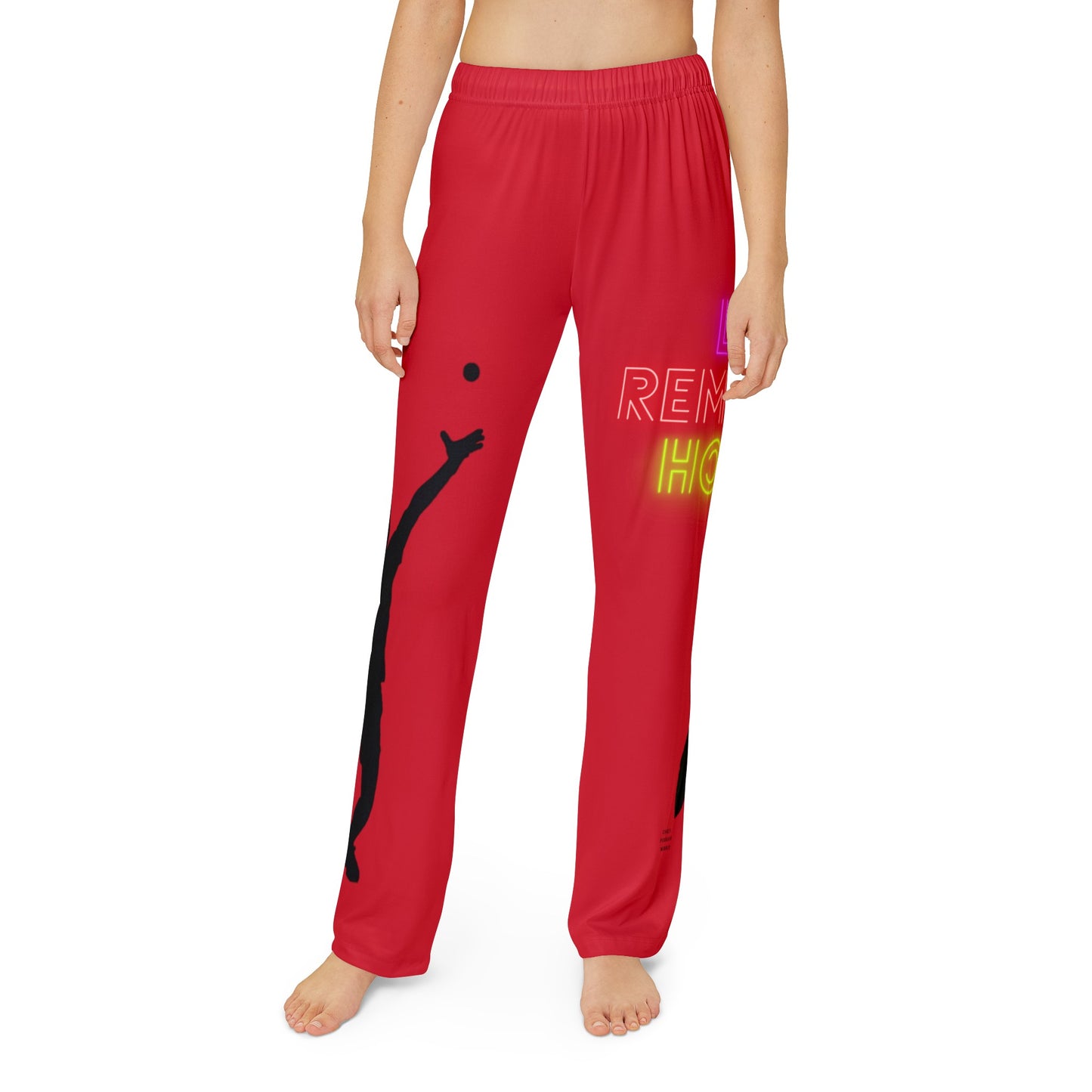 Kids Pajama Pants: Tennis Dark Red