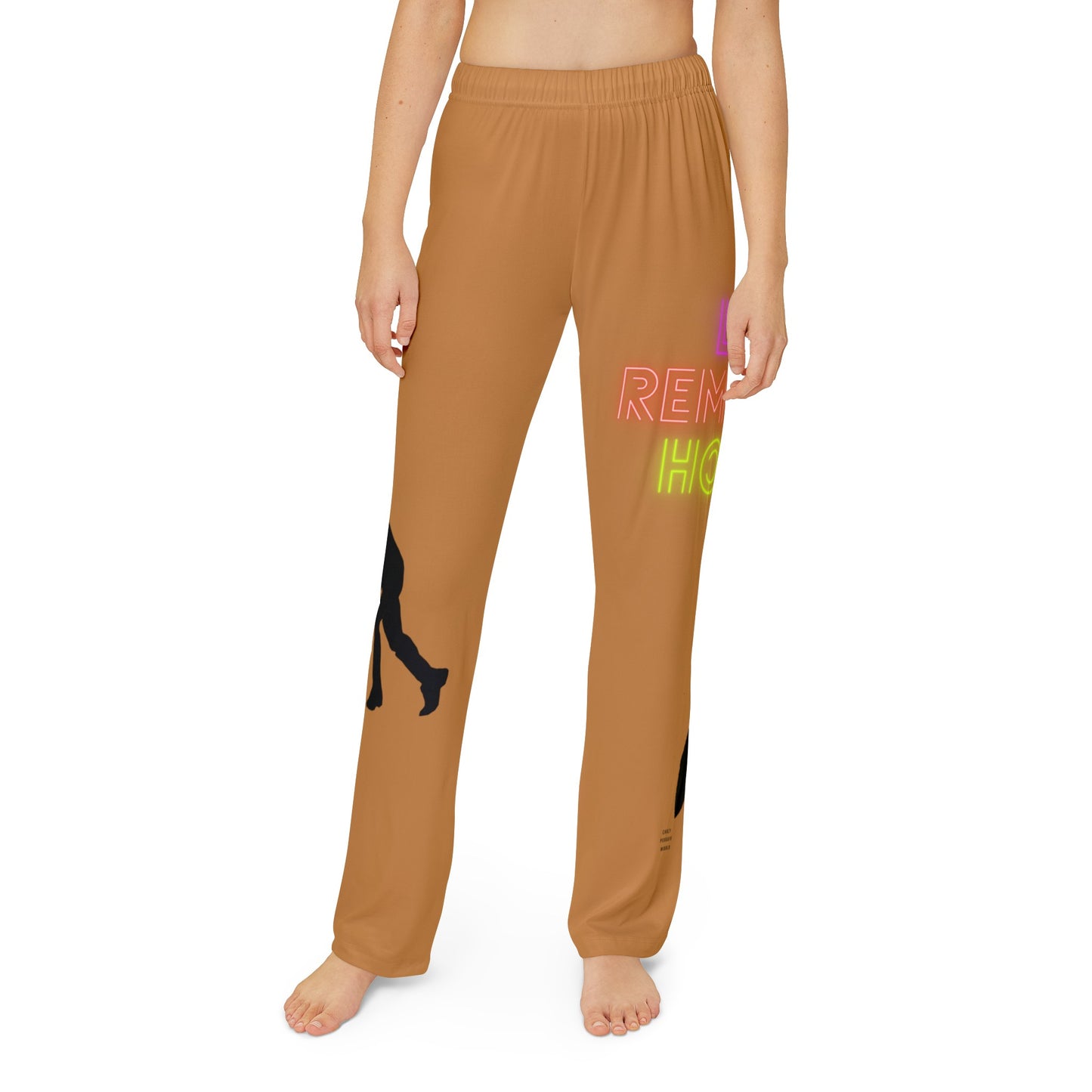 Kids Pajama Pants: Hockey Lite Brown