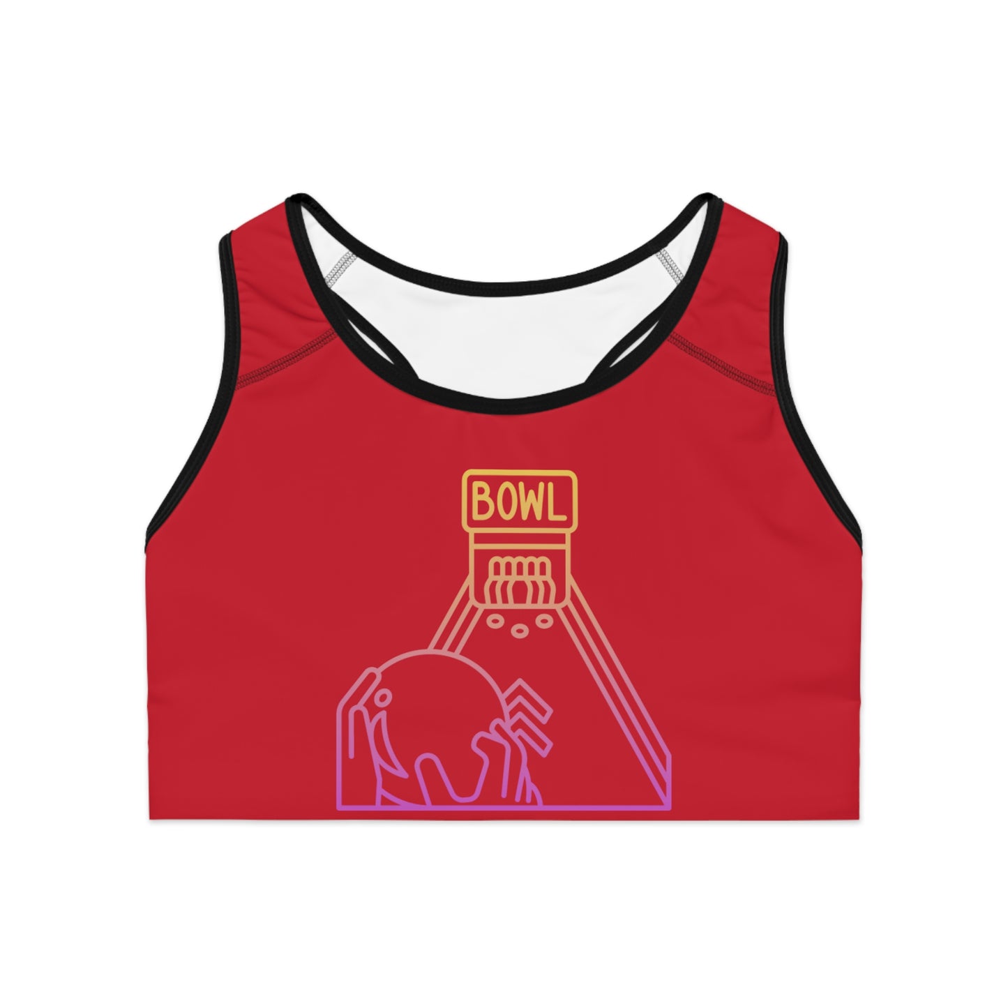 Sports Bra: Bowling Dark Red