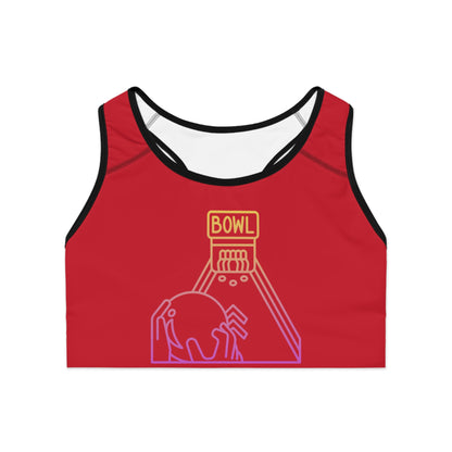 Sports Bra: Bowling Dark Red