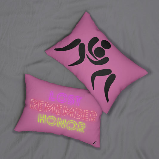 Spun Polyester Lumbar Pillow: Wrestling Lite Pink