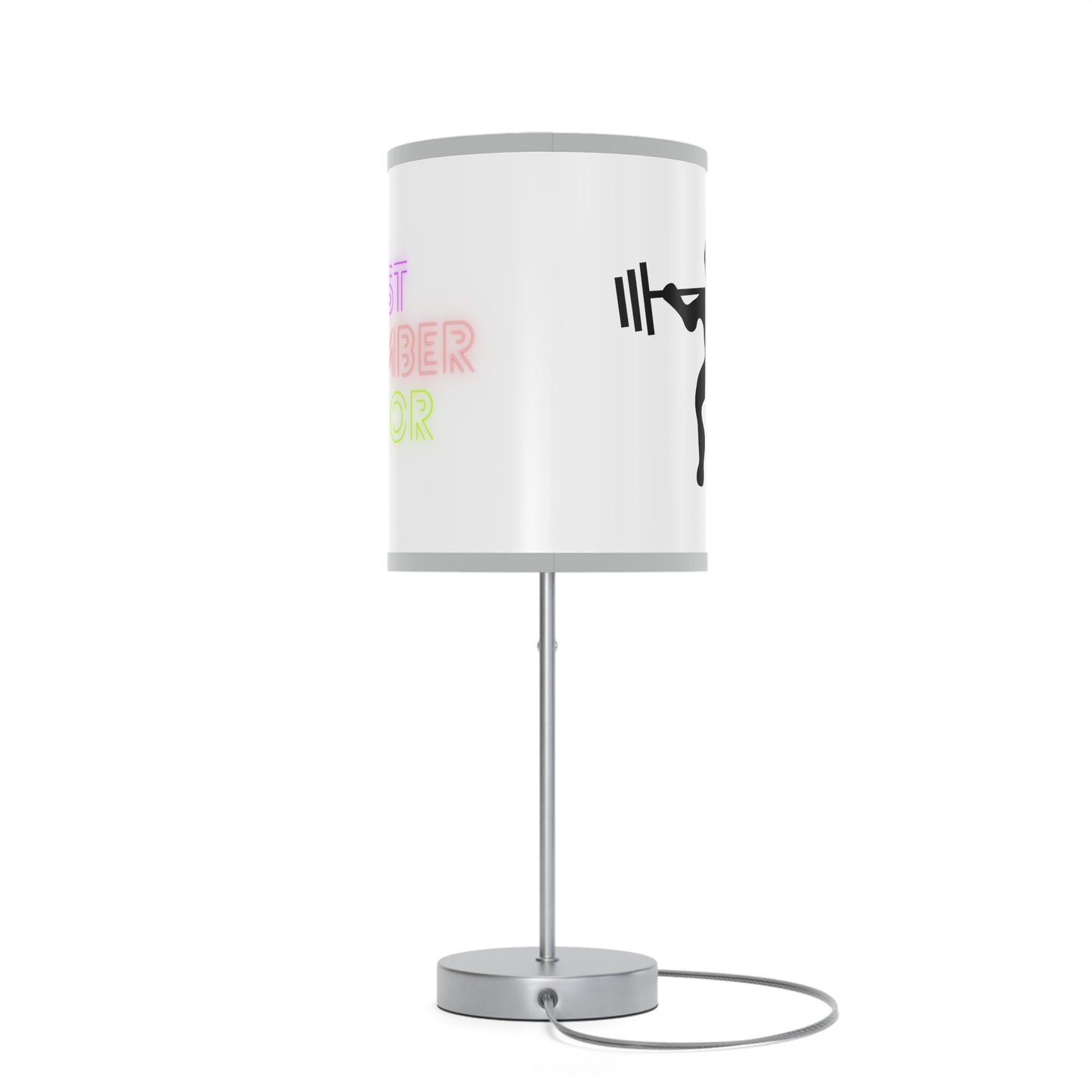 Lamp on a Stand, US|CA plug: Weightlifting White