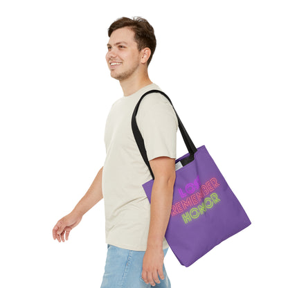 Tote Bag: Lost Remember Honor Lite Purple