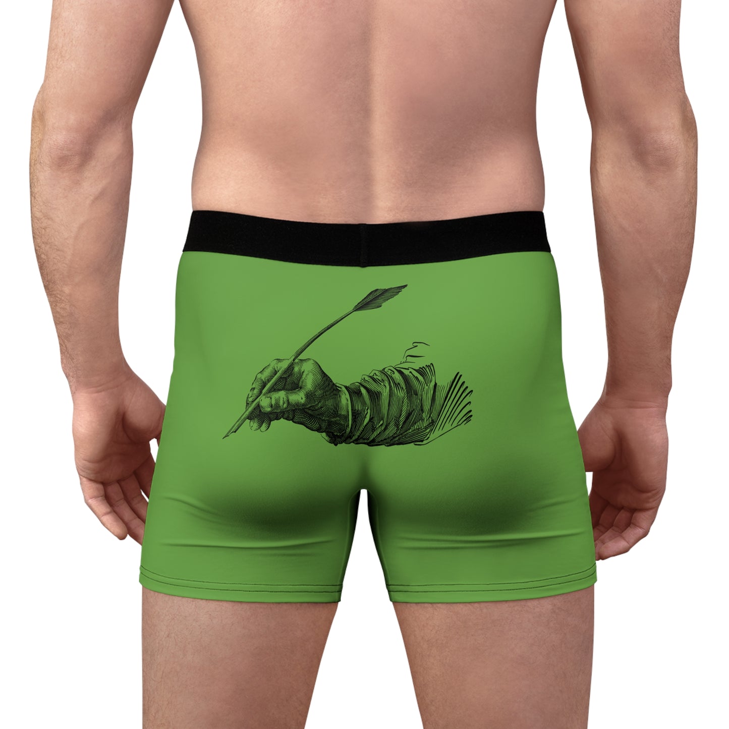 Men's Boxer Briefs: Writing Green