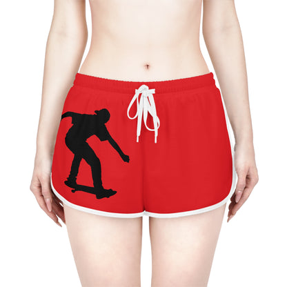 Women's Relaxed Shorts: Skateboarding Red