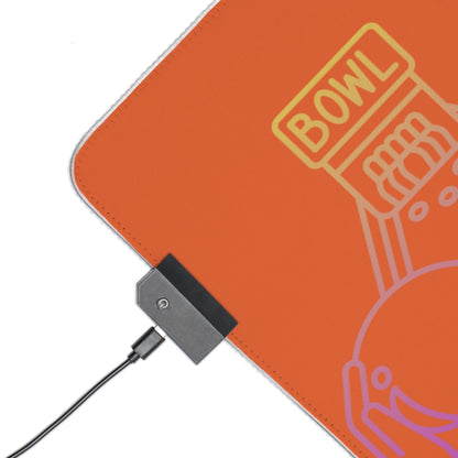 LED Gaming Mouse Pad: Bowling Orange