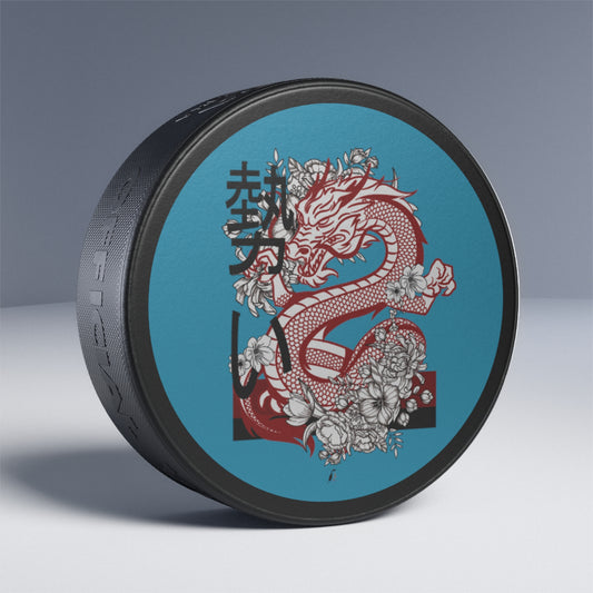 Hockey Puck: Dragons Turquoise
