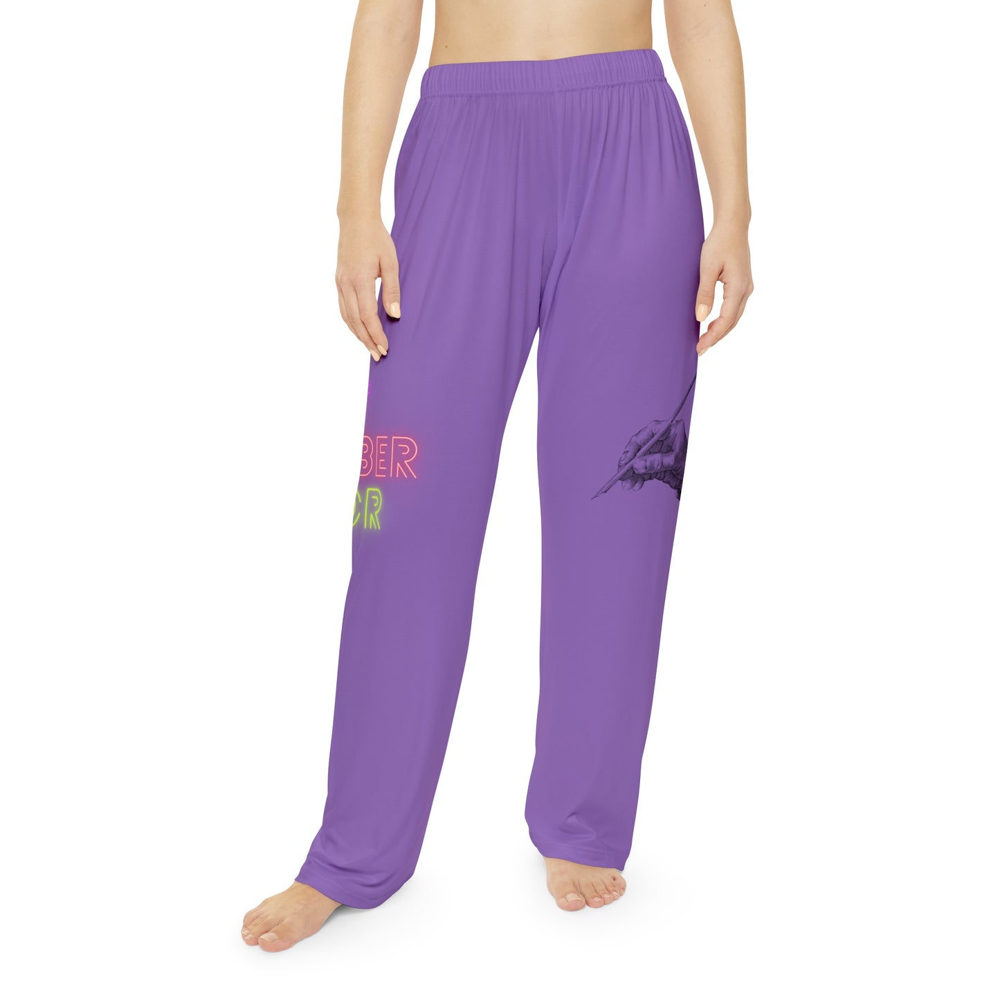 Pambabaeng Pajama Pants: Writing Lite Purple 