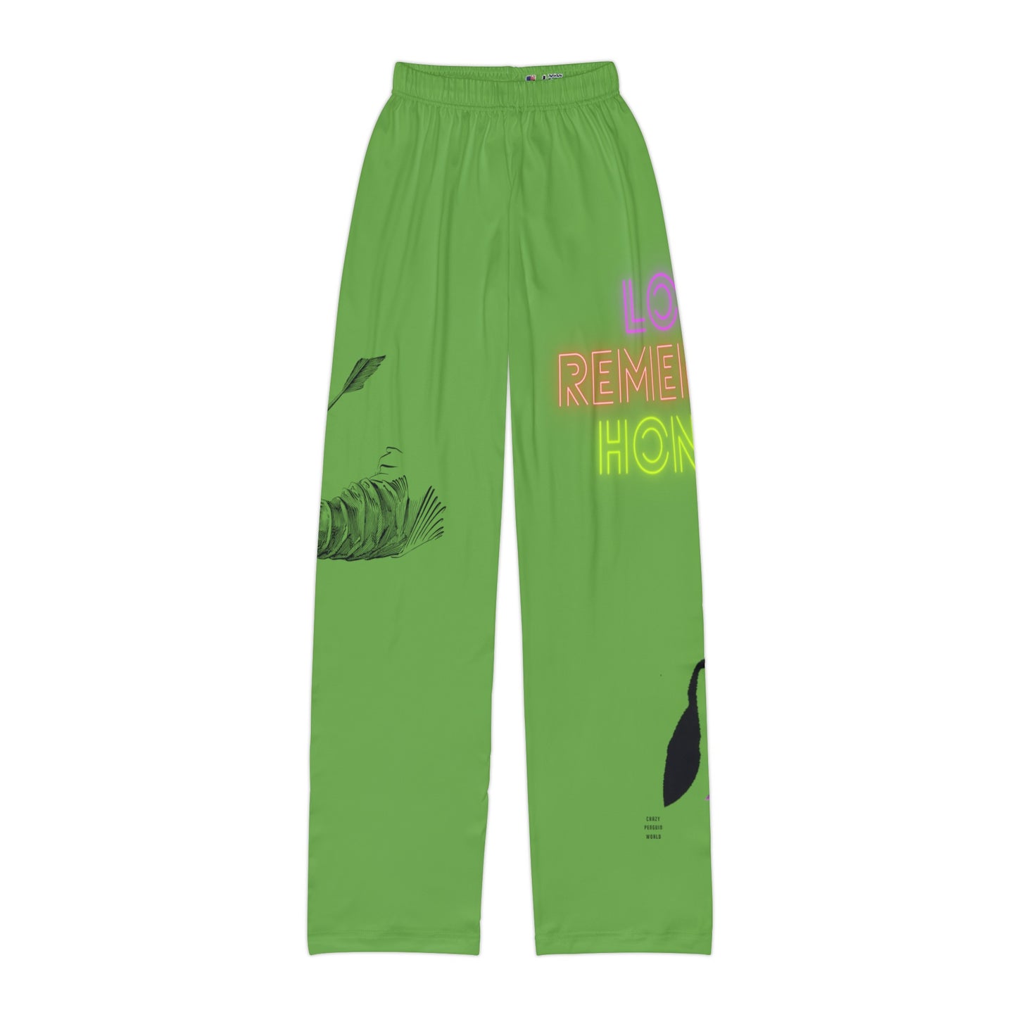 Kids Pajama Pants: Writing Green