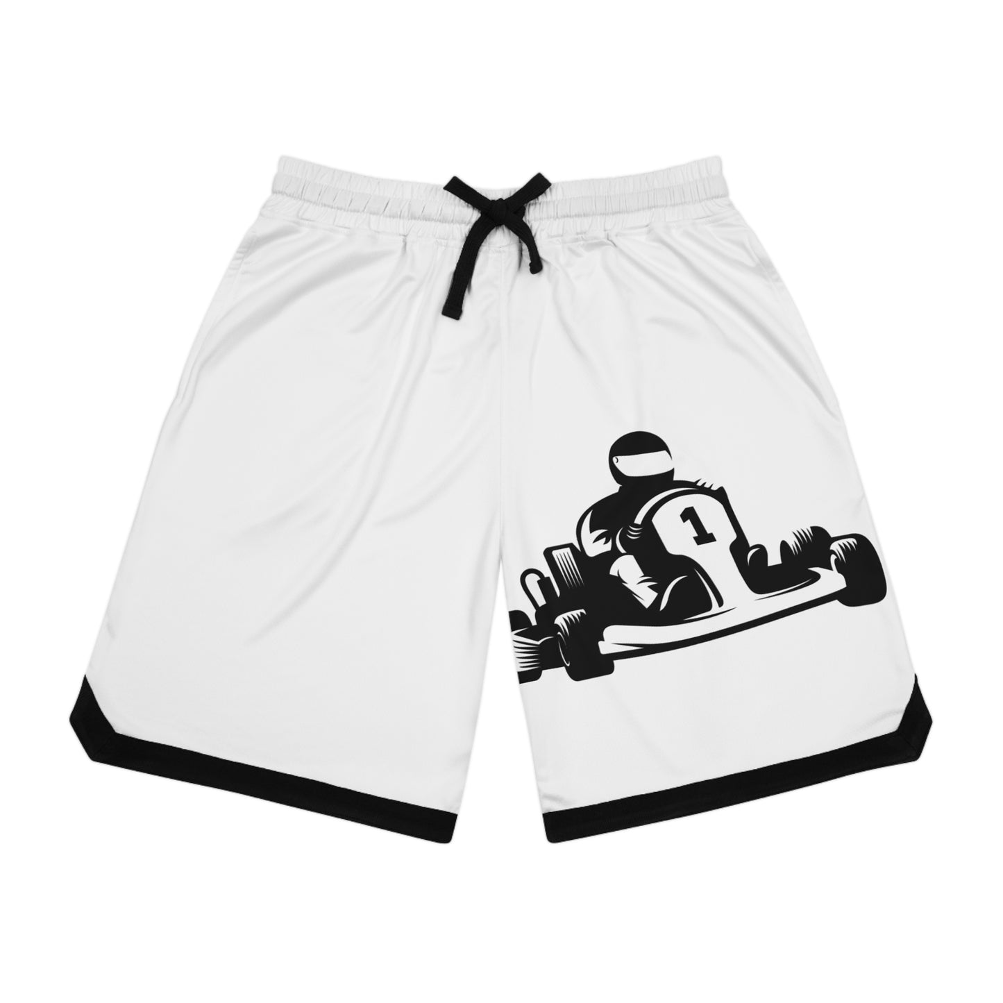 Basketball Rib Shorts: Racing White