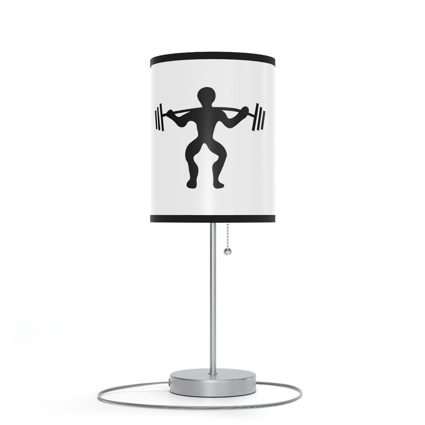 Lamp on a Stand, US|CA plug: Weightlifting White