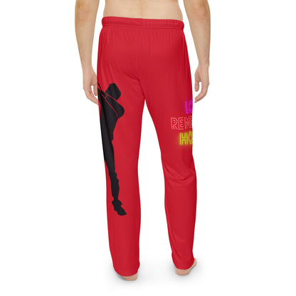 Men's Pajama Pants: Dance Dark Red