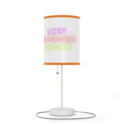 Lamp on a Stand, US|CA plug: Crazy Penguin World Logo White