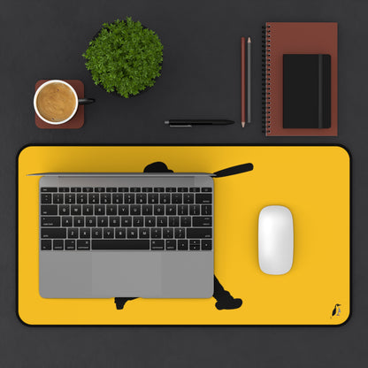 Desk Mat: Baseball Yellow