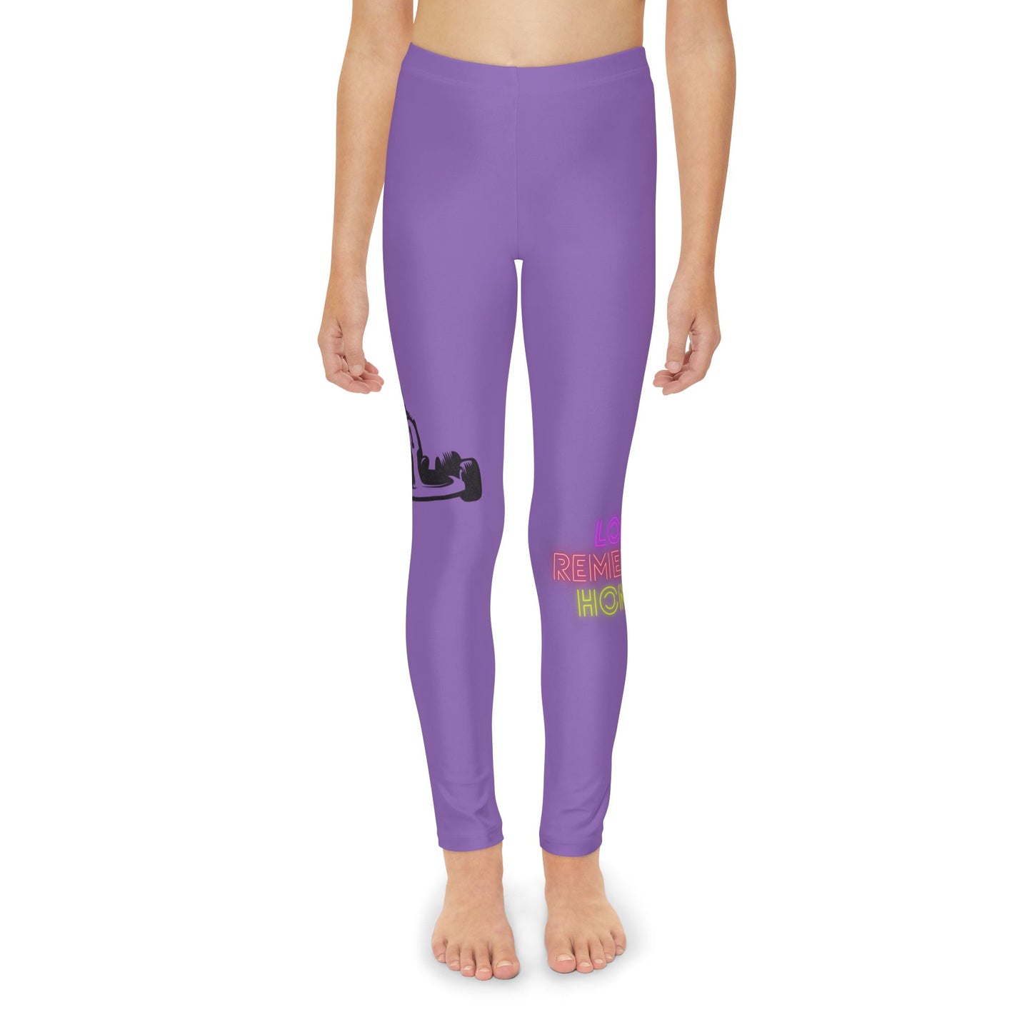 Youth Full-Length Leggings: Racing Lite Purple