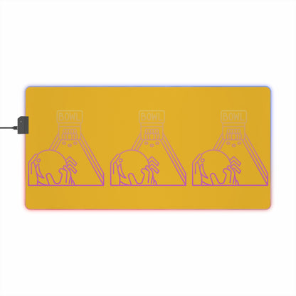 LED Gaming Mouse Pad: Bowling Yellow