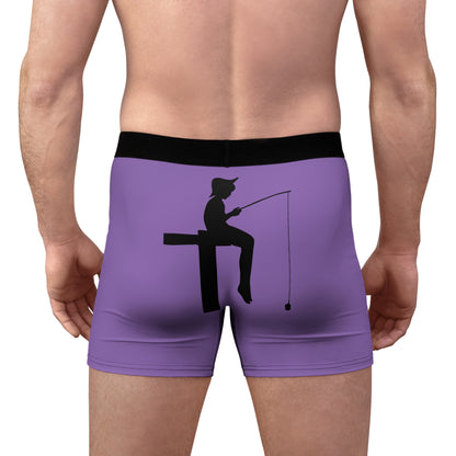 Men's Boxer Briefs: Fishing Lite Purple