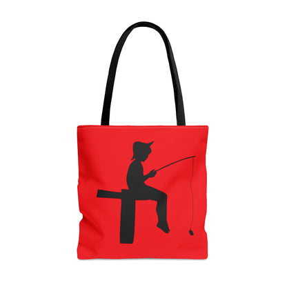 Tote Bag: Fishing Red