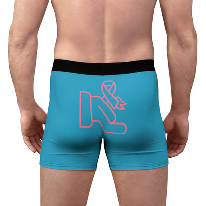 Men's Boxer Briefs: Fight Cancer Turquoise