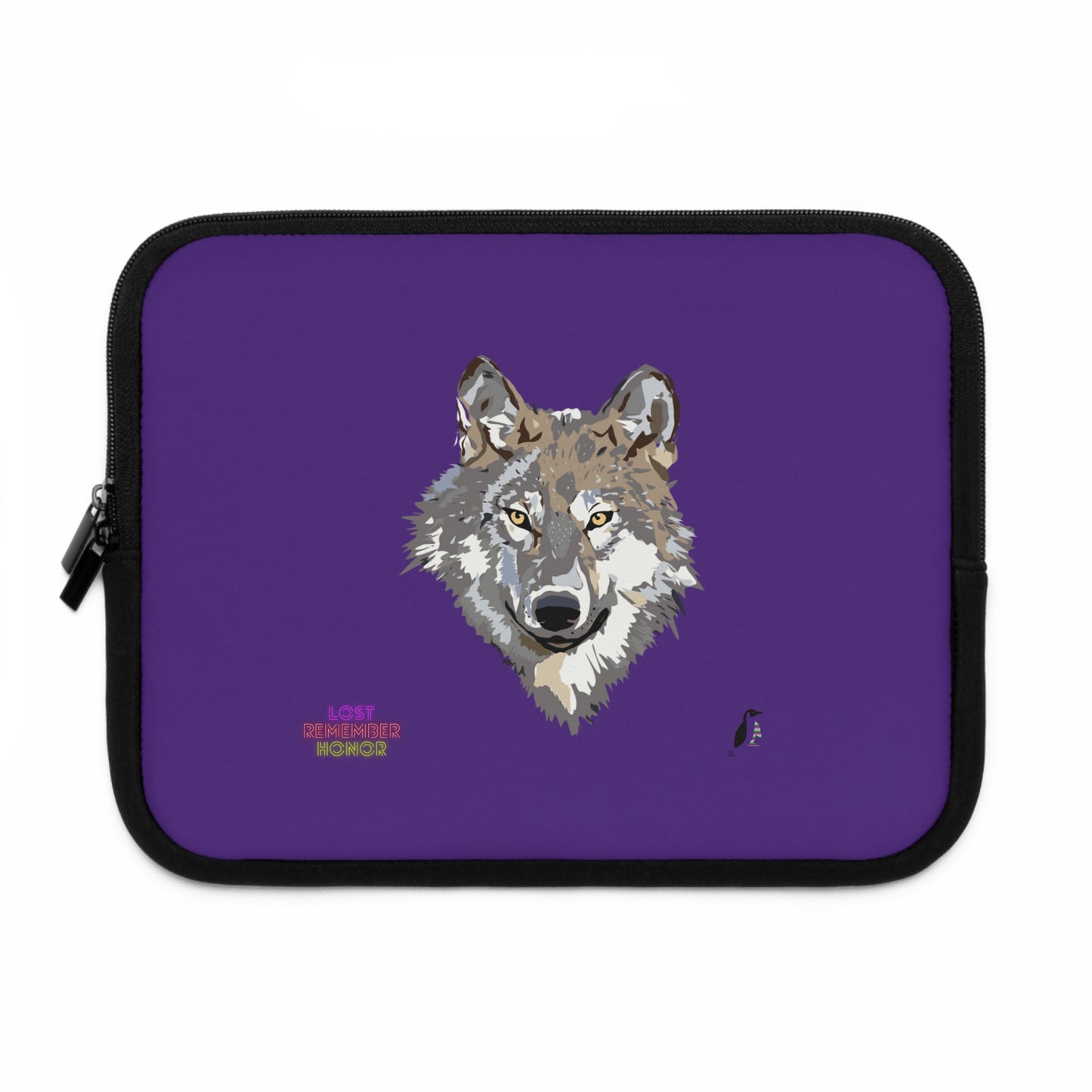 Laptop Sleeve: Wolves Purple