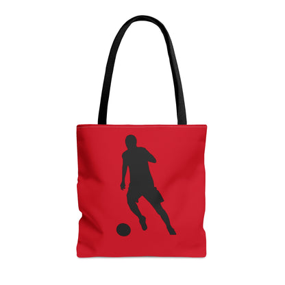 Tote Bag: Soccer Dark Red