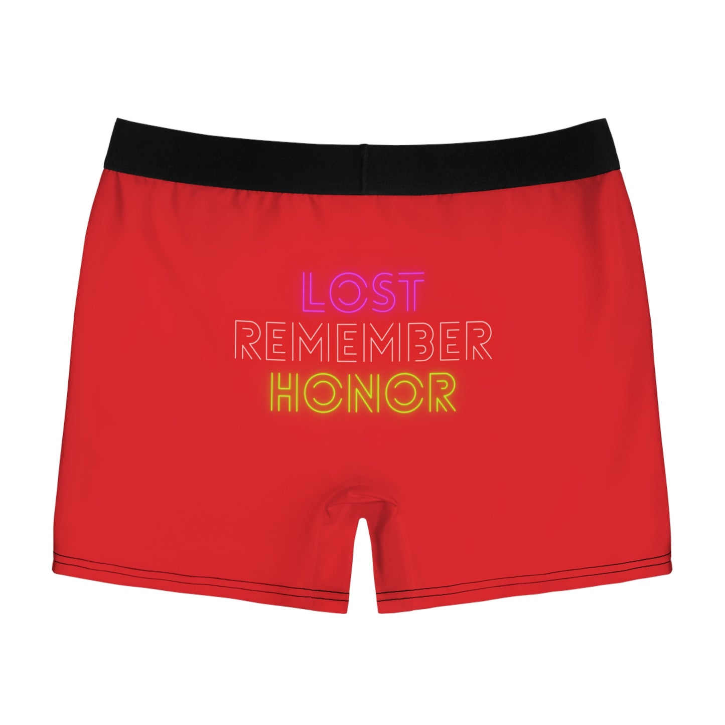 Men's Boxer Briefs: Lost Remember Honor Red