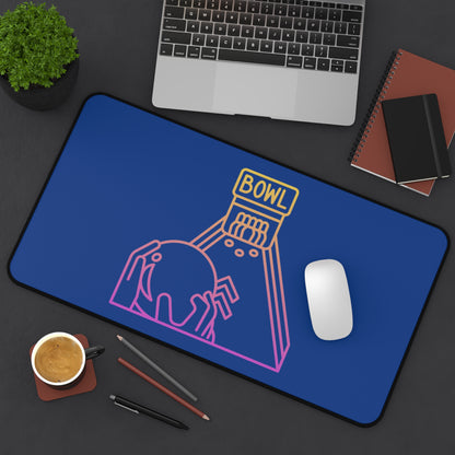 Desk Mat: Bowling Dark Blue