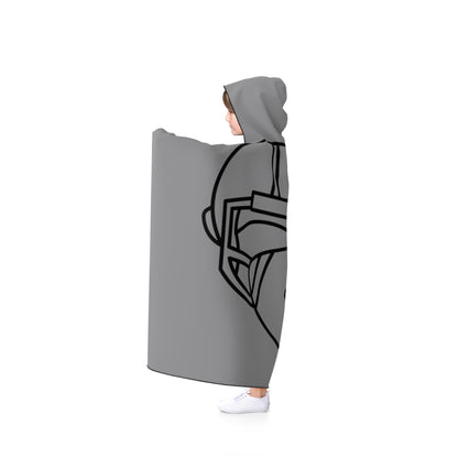 Hooded Blanket: Football Grey