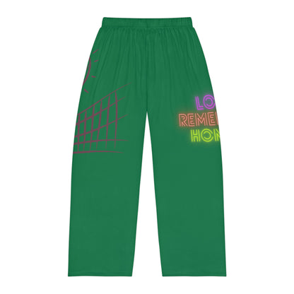 Men's Pajama Pants: Volleyball Dark Green