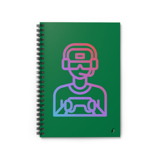 Spiral Notebook - Ruled Line: Gaming Dark Green