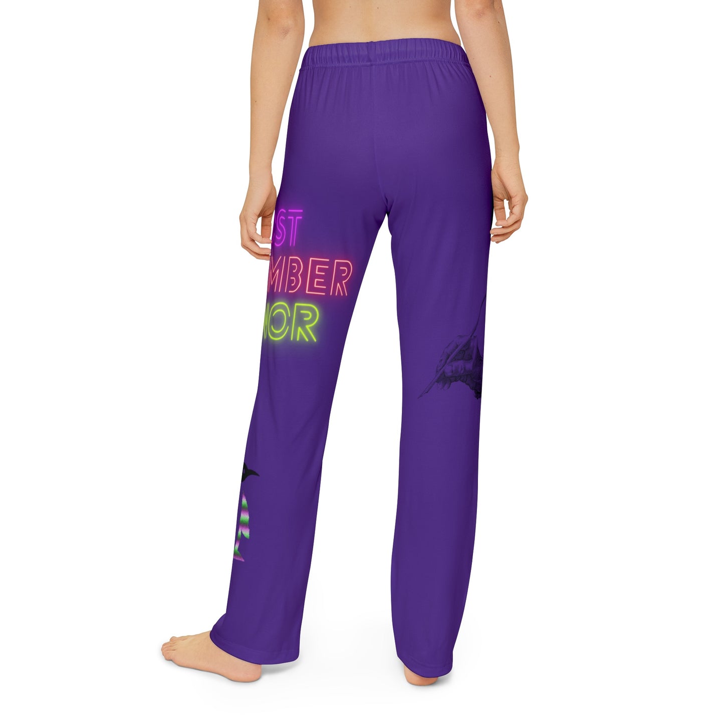 Kids Pajama Pants: Writing Purple