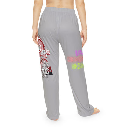 Women's Pajama Pants: Dragons Lite Grey