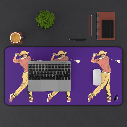 Desk Mat: Golf Purple