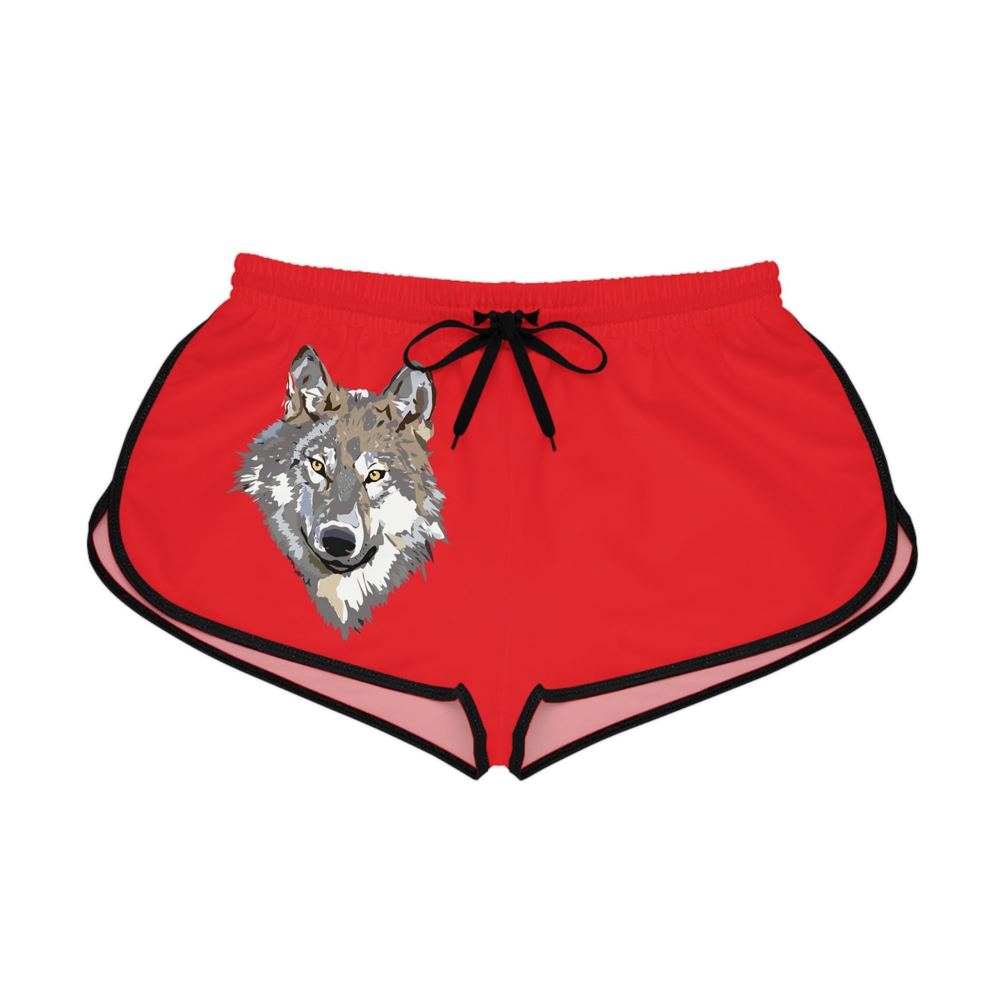 Women's Relaxed Shorts: Wolves Red