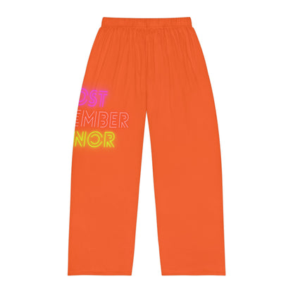 Men's Pajama Pants: Lost Remember Honor Orange